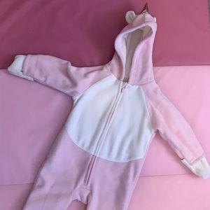 Fleece unicorn one piece